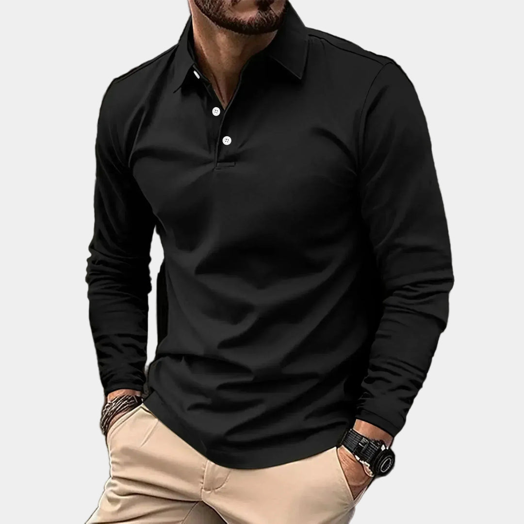 Vesper Men's Long Sleeve Polo Shirt