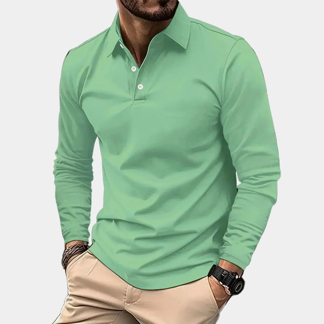 Vesper Men's Long Sleeve Polo Shirt