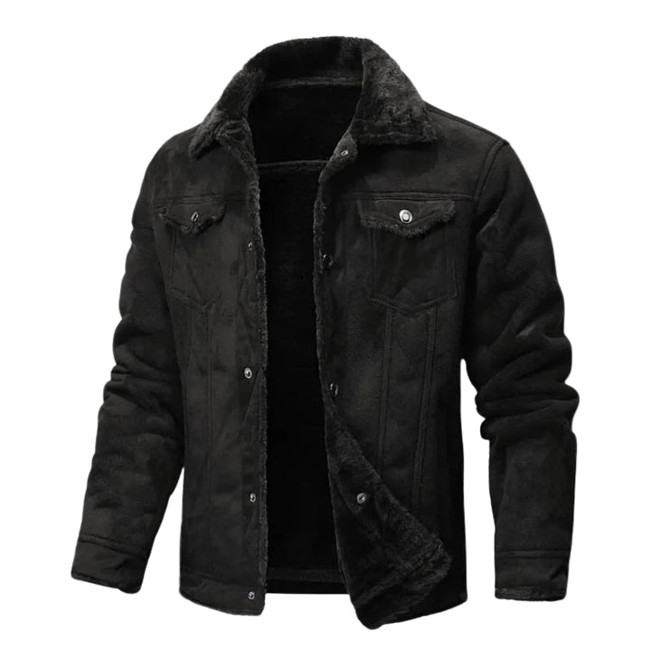 Storn Men's Shearling Leather Biker Jacket