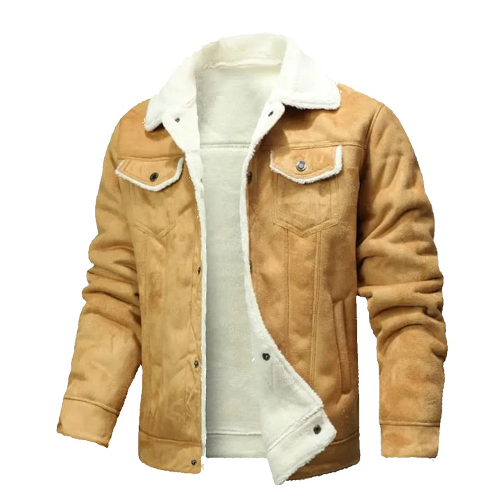 Storn Men's Shearling Leather Biker Jacket