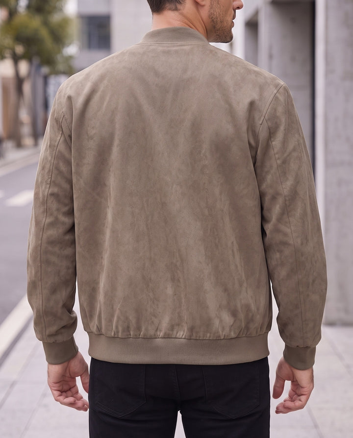 Greyson Suede Bomber Jacket