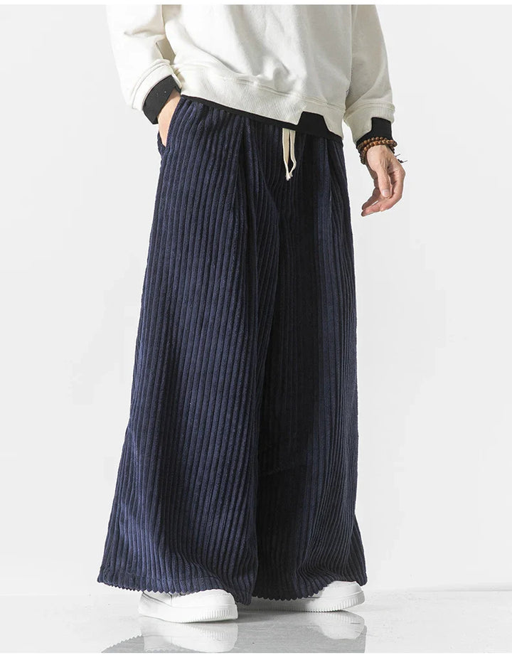 Quinn Wide-Leg Corduroy Sweatpants
