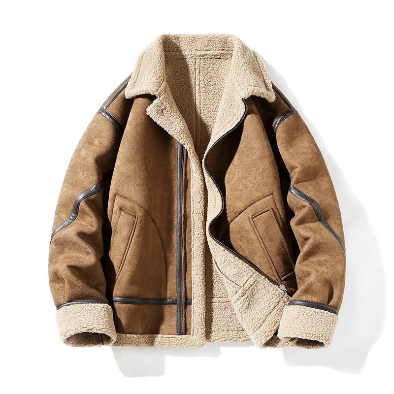 Rexford Men's Genuine Leather Fleece Jacket