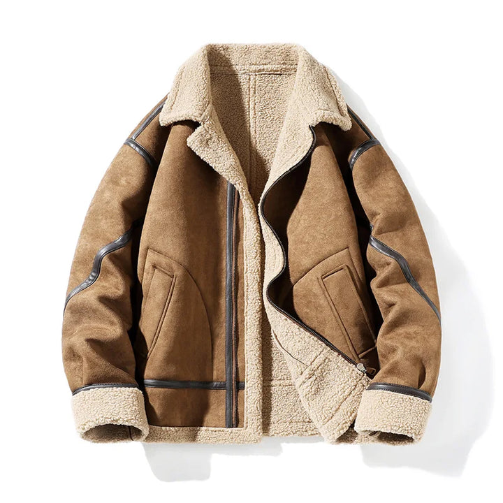 Rexford Men's Genuine Leather Fleece Jacket