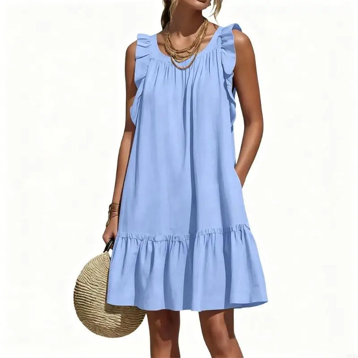 Solene Sleeveless Ruffle Tiered Dress