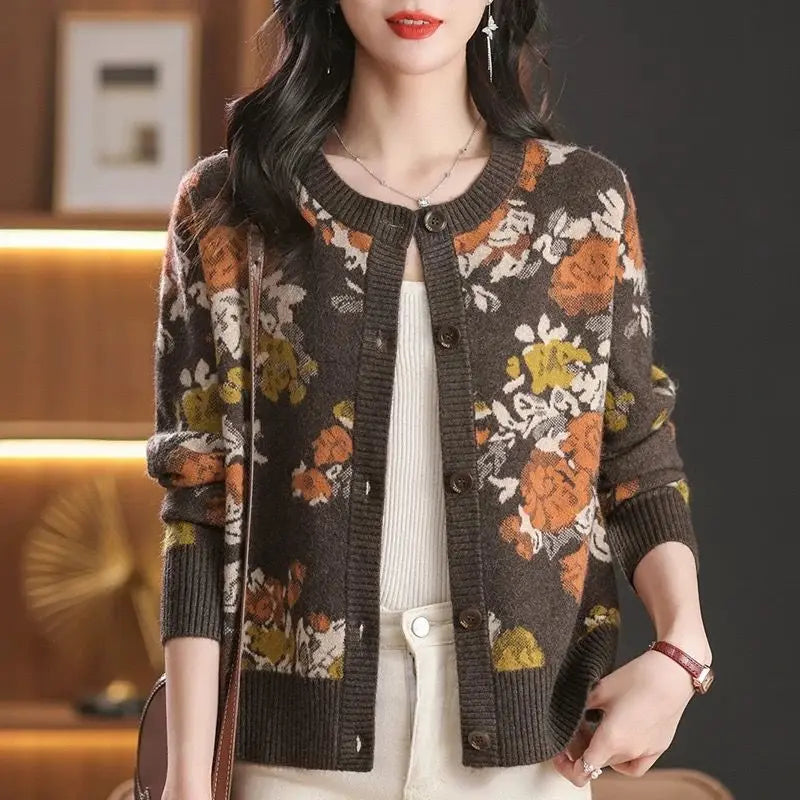 Brindley Women's Floral Knit Cardigan