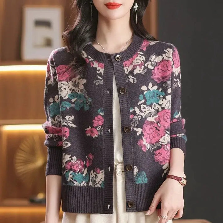 Brindley Women's Floral Knit Cardigan