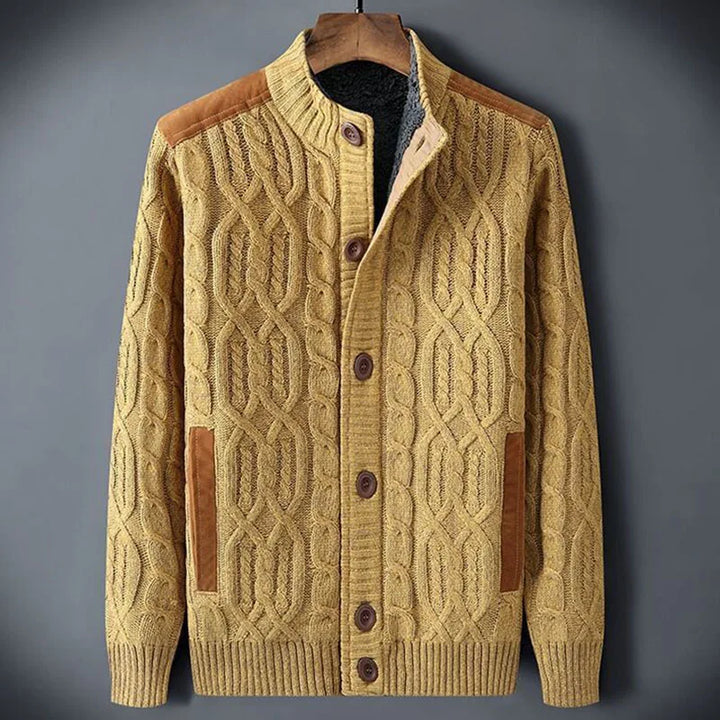 Oakford Men's Cable-Knit Cardigan