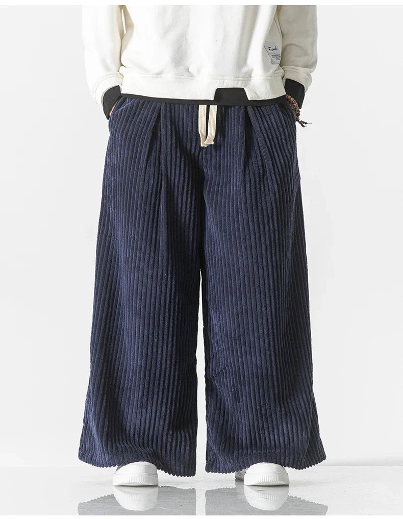 Quinn Wide-Leg Corduroy Sweatpants