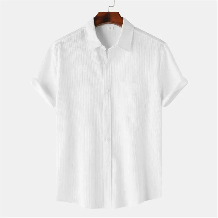 Hawthorne Men's Linen Short Sleeve Button Up Shirt