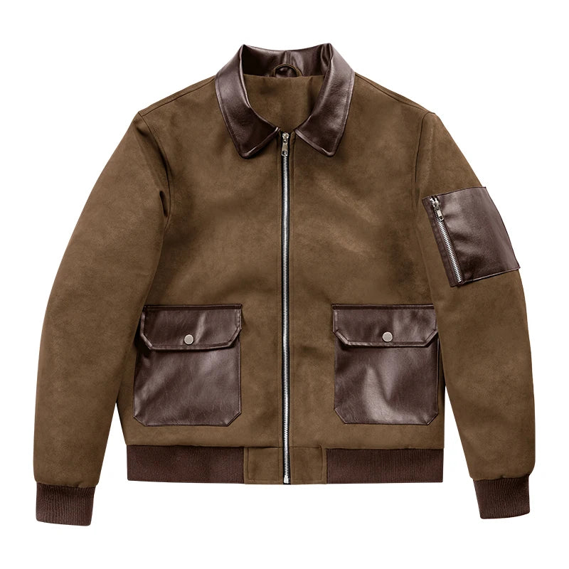 Maverick Men's Suede Bomber Jacket