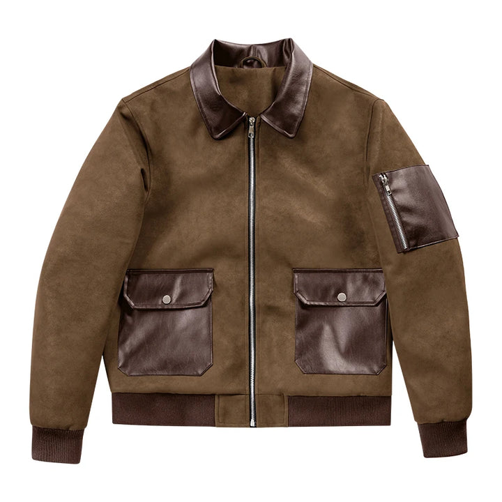Maverick Men's Suede Bomber Jacket