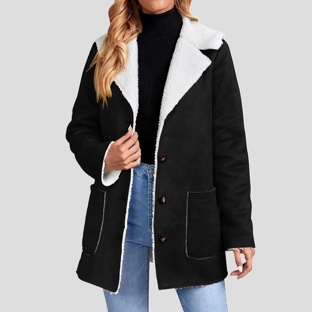 Sable Women's Suede Sherpa-Lined Blazer Coat