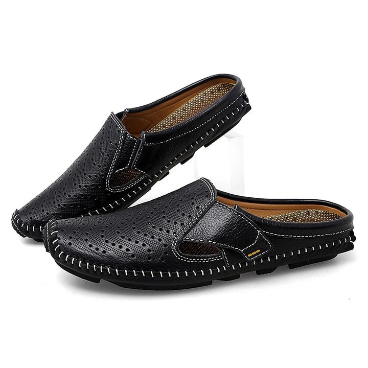 Kincaid Men's Genuine Leather Slip-On Backless Mules