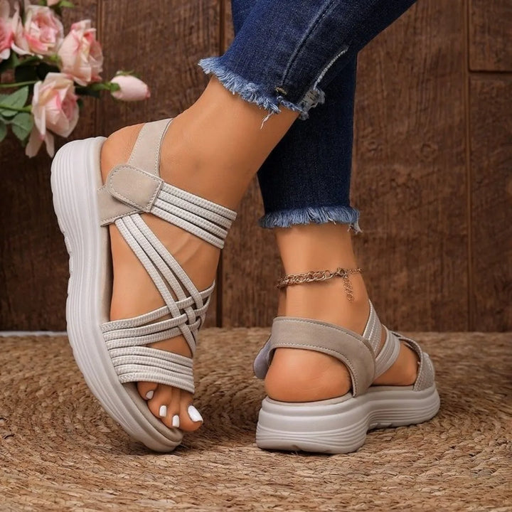 Larimar Platform Wedge Strap Sandals