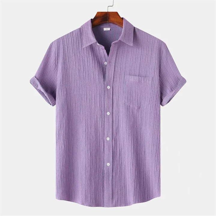 Hawthorne Men's Linen Short Sleeve Button Up Shirt