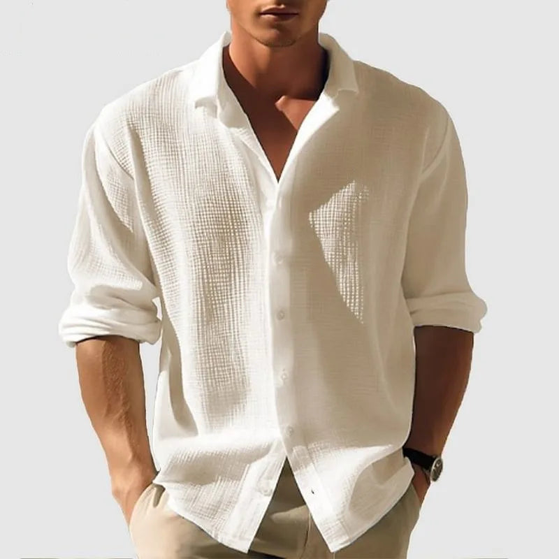 Ryland Men's Linen Button-Up Shirt