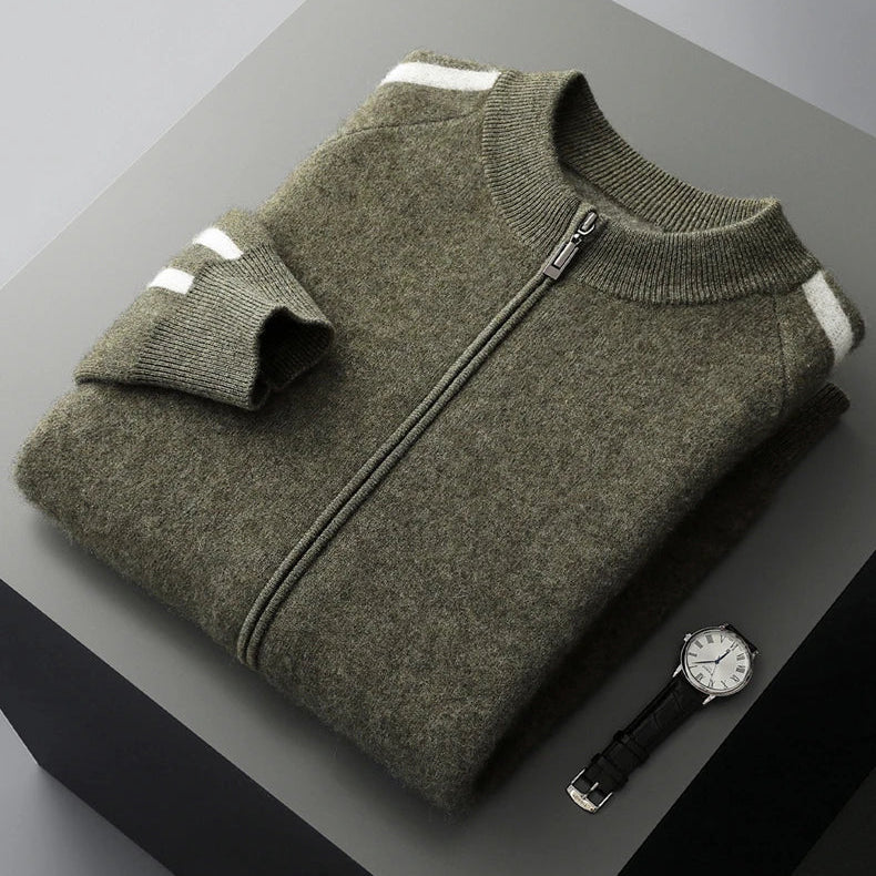 Kellan Men's Merino Wool Zip Cardigan