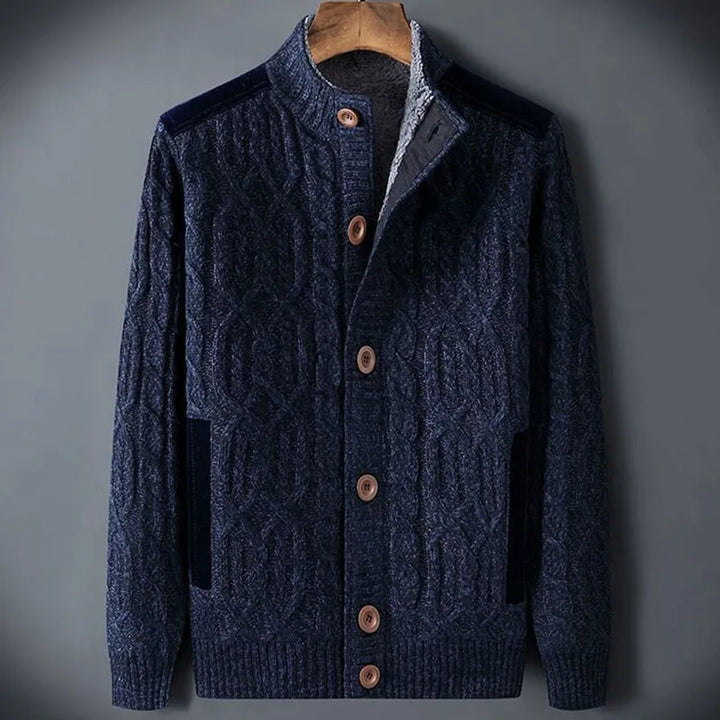Oakford Men's Cable-Knit Cardigan