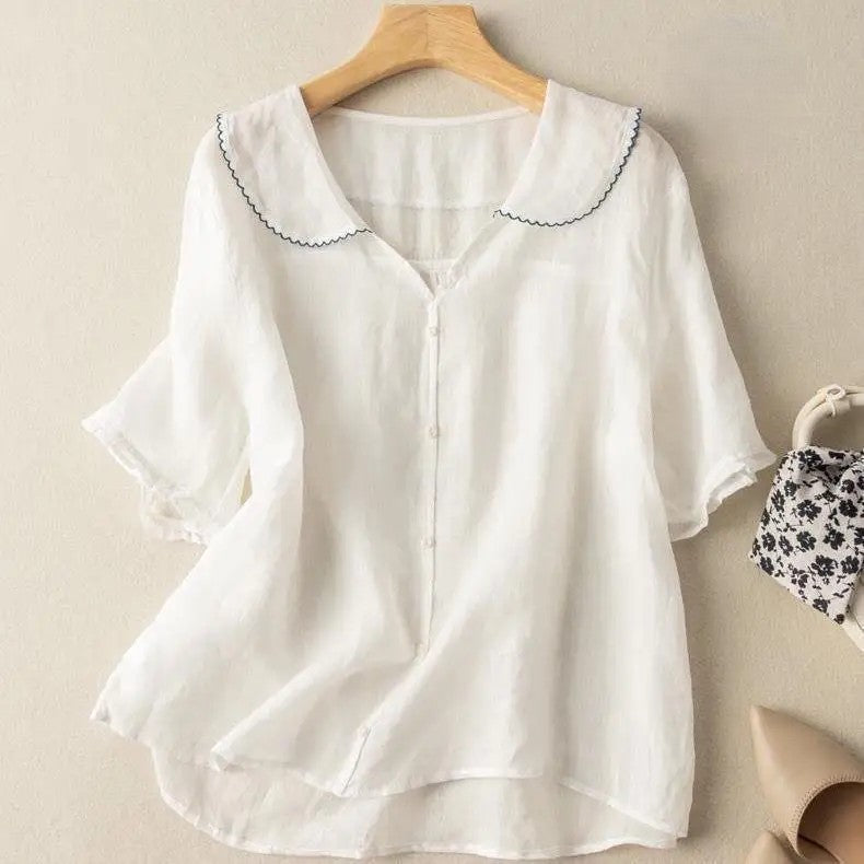 Roslin Women's Linen Button-Up Shirt