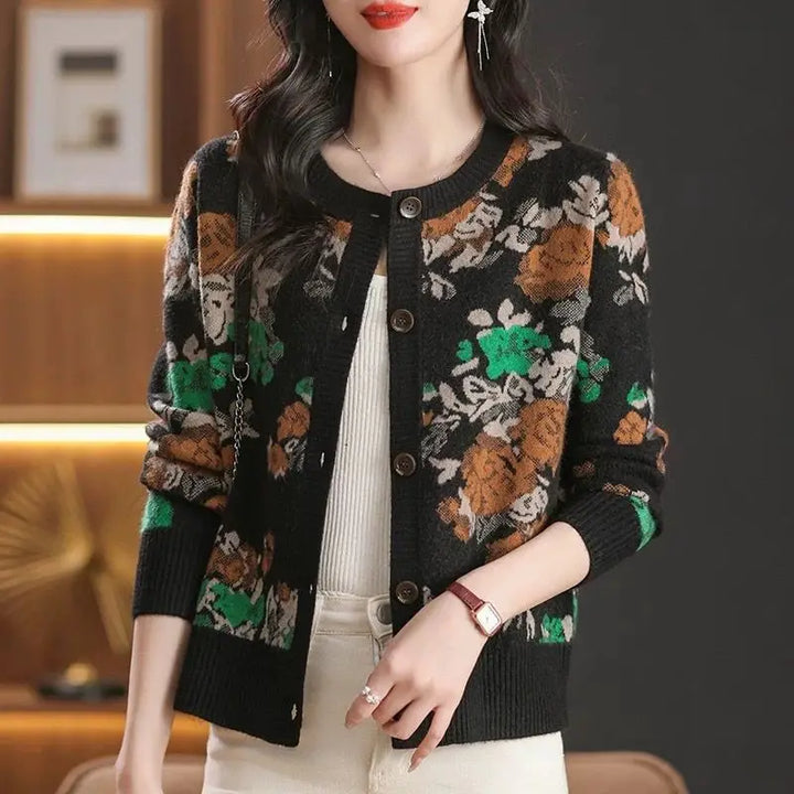 Brindley Women's Floral Knit Cardigan