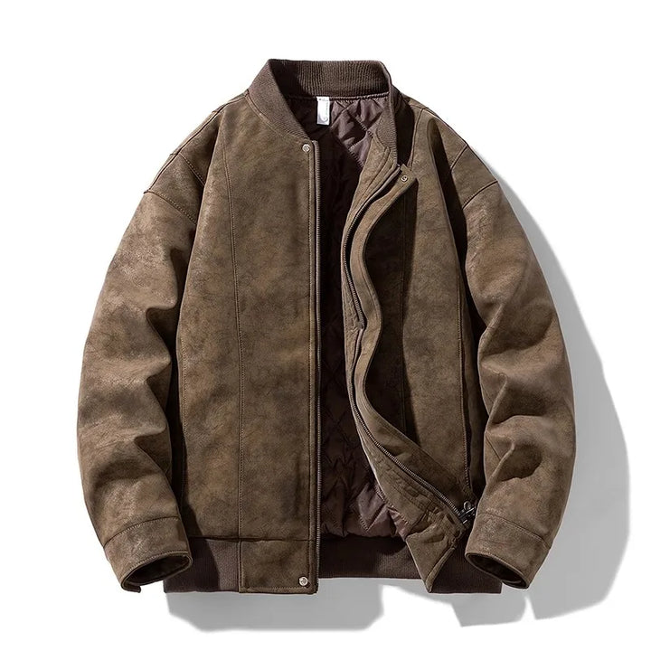 Quinlan Men's Suede Bomber Jacket
