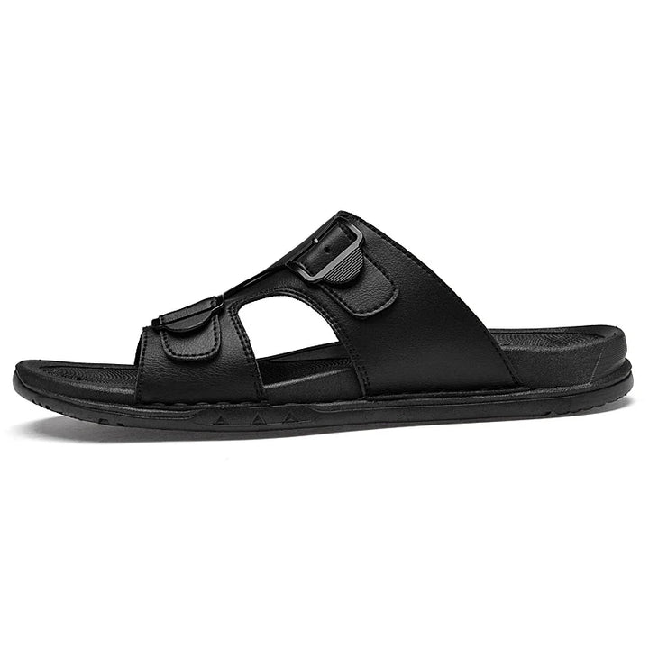 Crews Cowhide Leather Slide Sandals