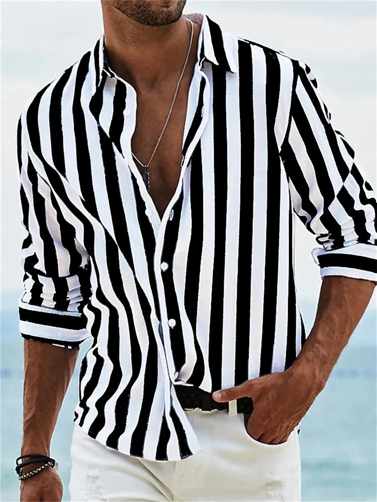 Sorrento Men's Striped Cotton Button-Up Shirt
