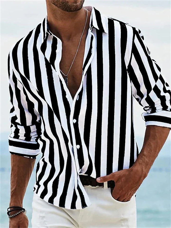 Sorrento Men's Striped Cotton Button-Up Shirt