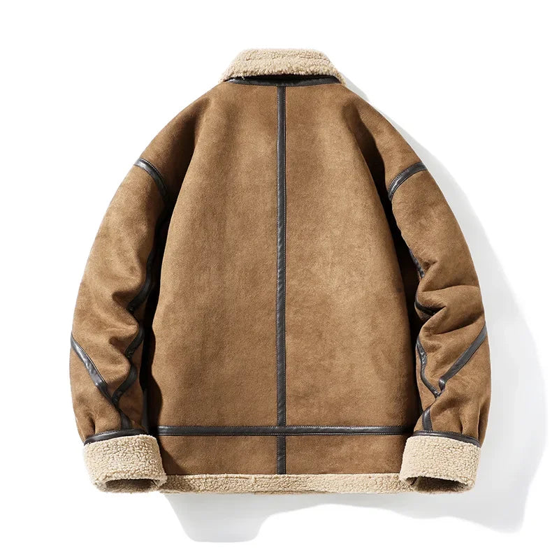 Rexford Men's Genuine Leather Fleece Jacket