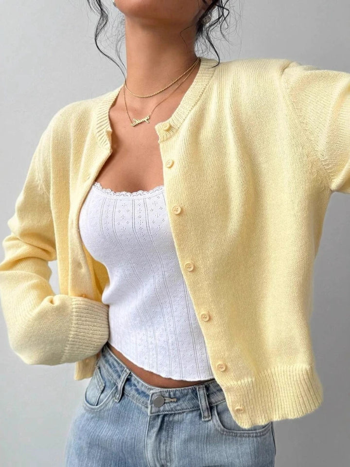 Solara Women's Lightweight Knit Button-Up Cardigan