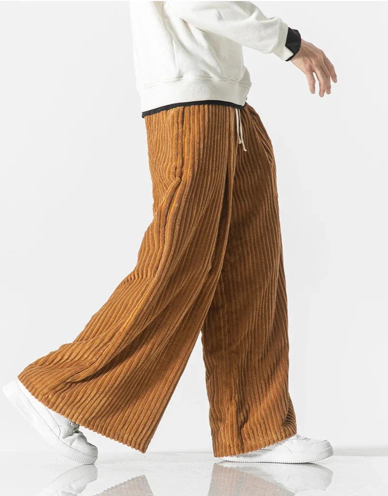 Quinn Wide-Leg Corduroy Sweatpants