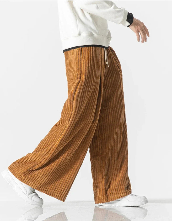Quinn Wide-Leg Corduroy Sweatpants