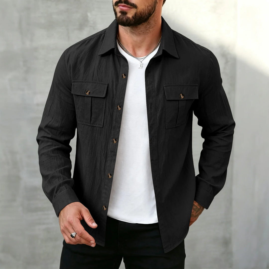 Merrick Men's Linen Long Sleeve Shirt