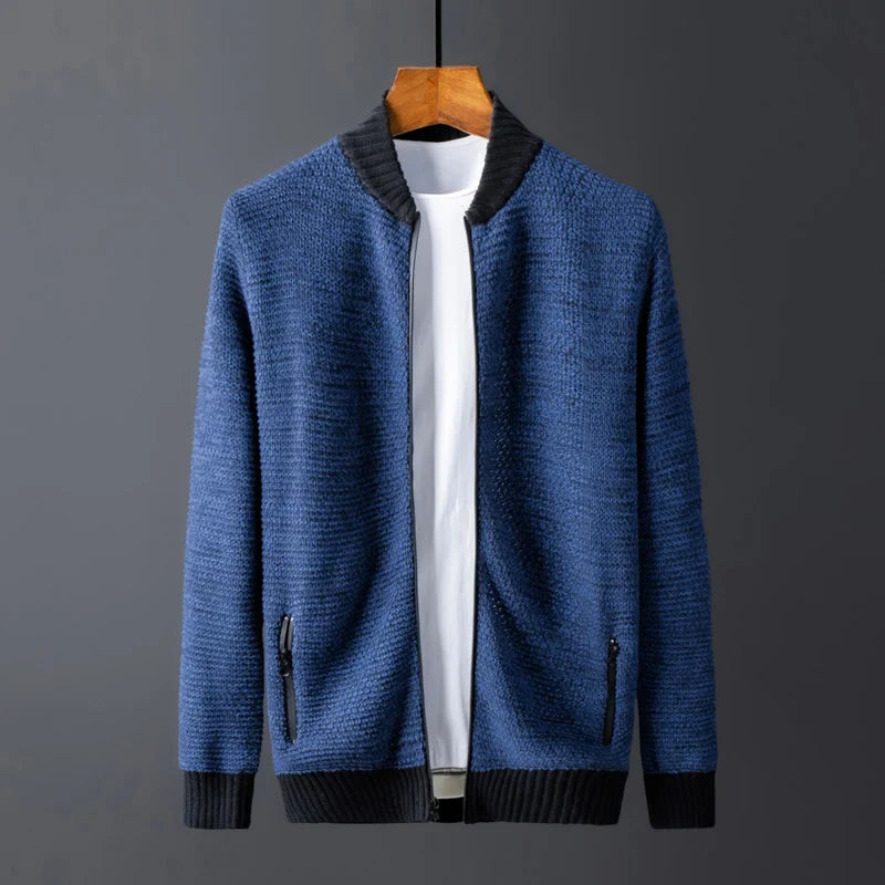 Kelford Men's Wool Zip-Up Cardigan