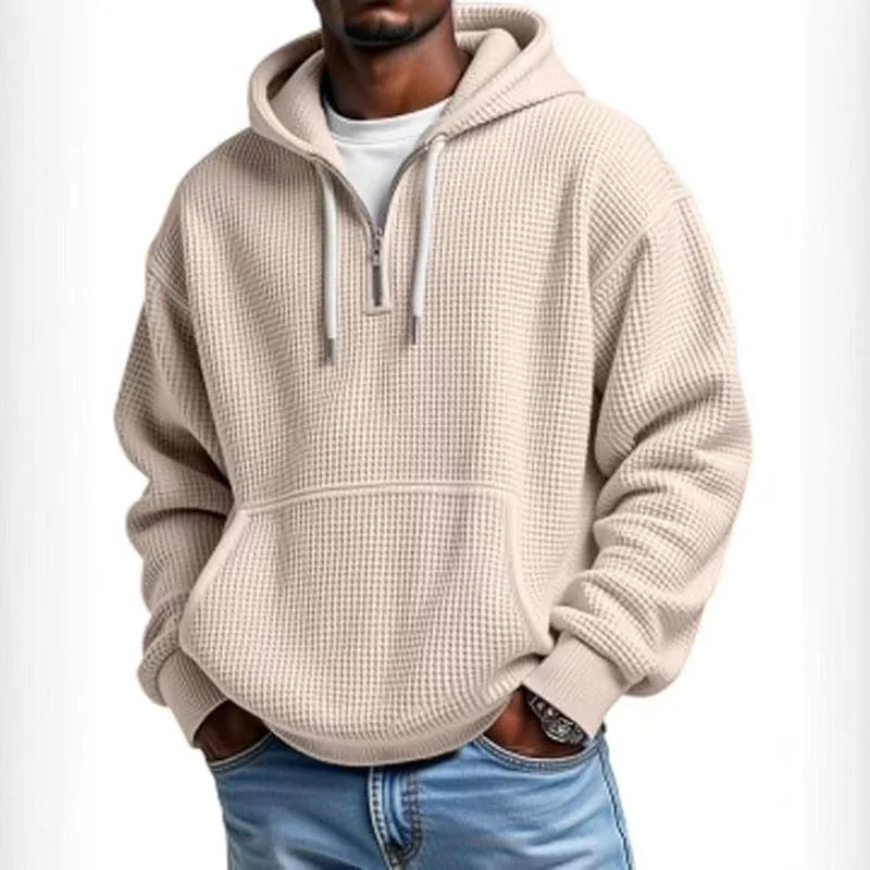 Garland Men's Waffle-Knit Pullover Hoodie