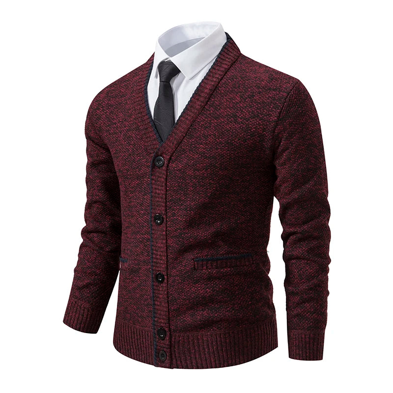 Harwin Men's Knit V-Neck Cardigan