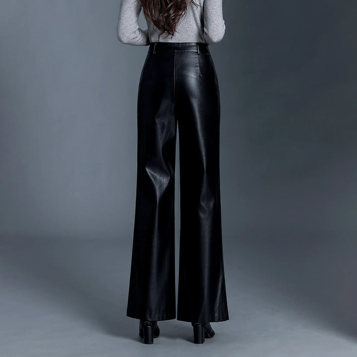 Vesper Women's Flat Front Faux Leather Pants