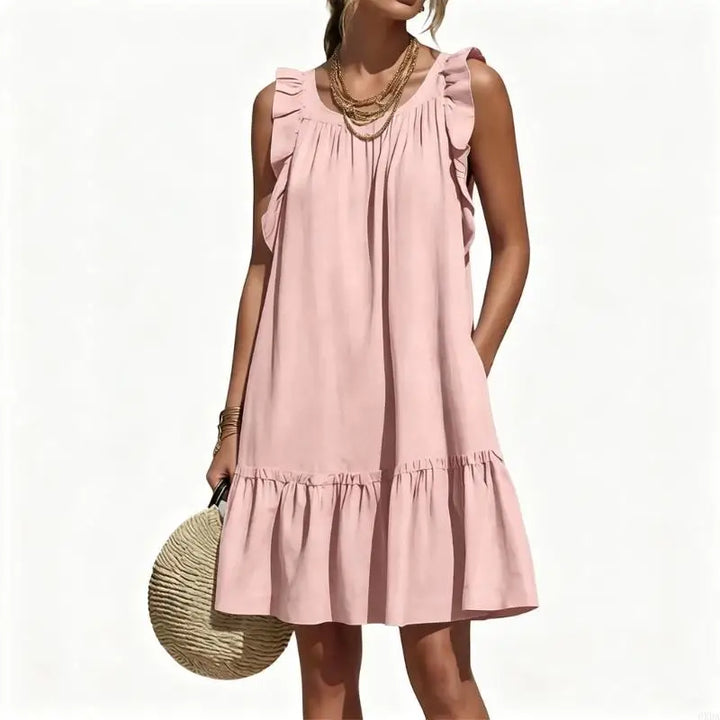 Solene Sleeveless Ruffle Tiered Dress