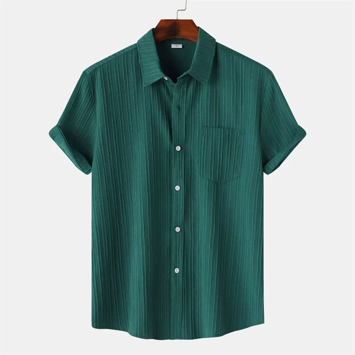 Hawthorne Men's Linen Short Sleeve Button Up Shirt