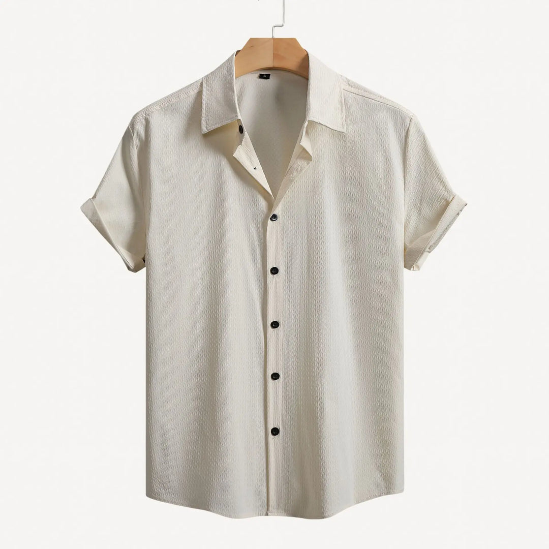Ashby Men's Textured Camp Collar Shirt