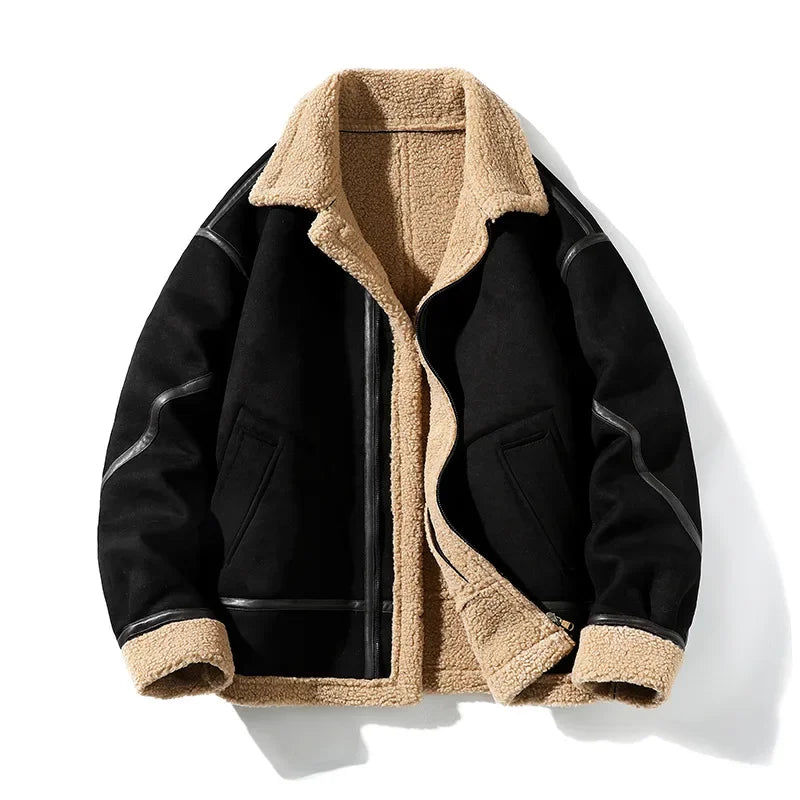 Rexford Men's Genuine Leather Fleece Jacket