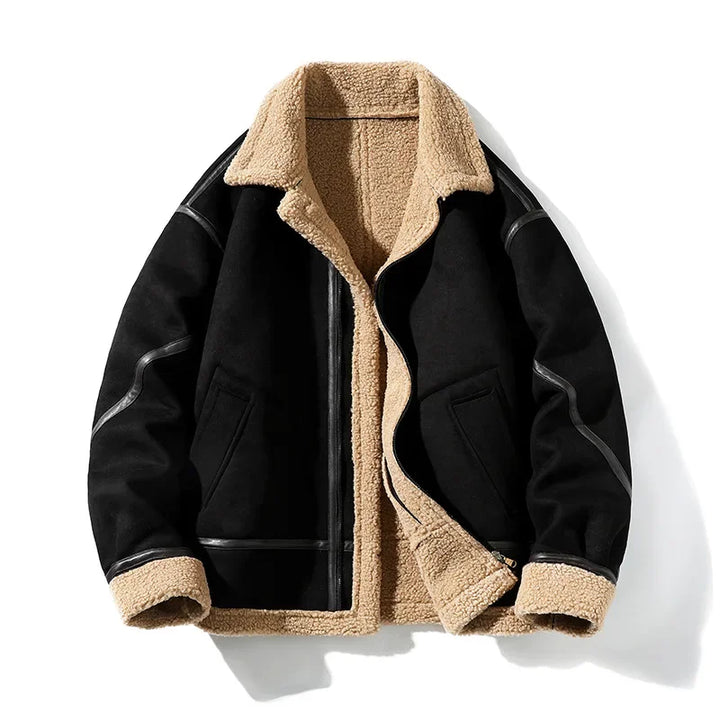 Rexford Men's Genuine Leather Fleece Jacket