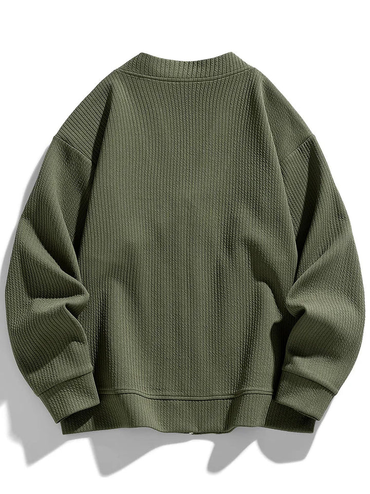 Cascade Men's Textured Knit Cardigan