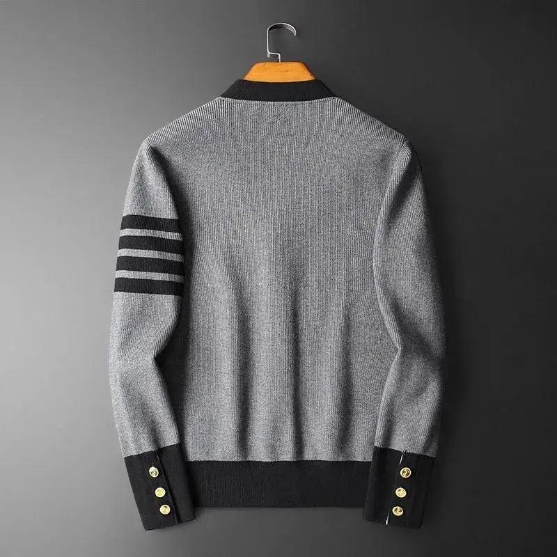 Braxton Royale Men's V-Neck Knit Cardigan