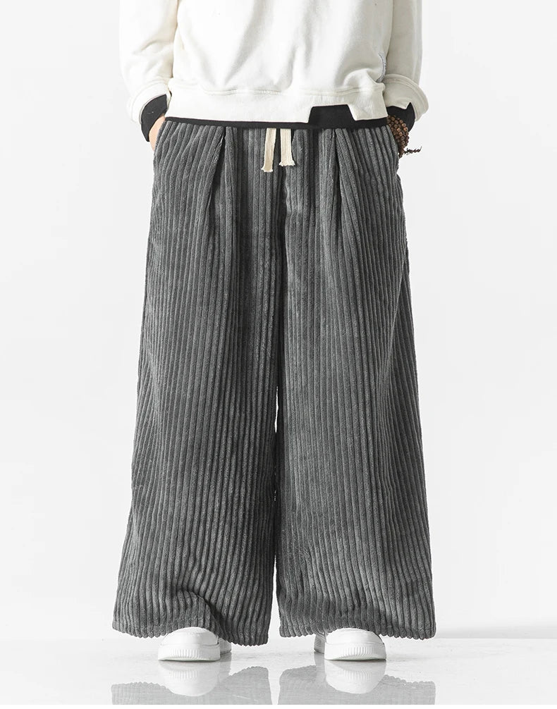 Quinn Wide-Leg Corduroy Sweatpants