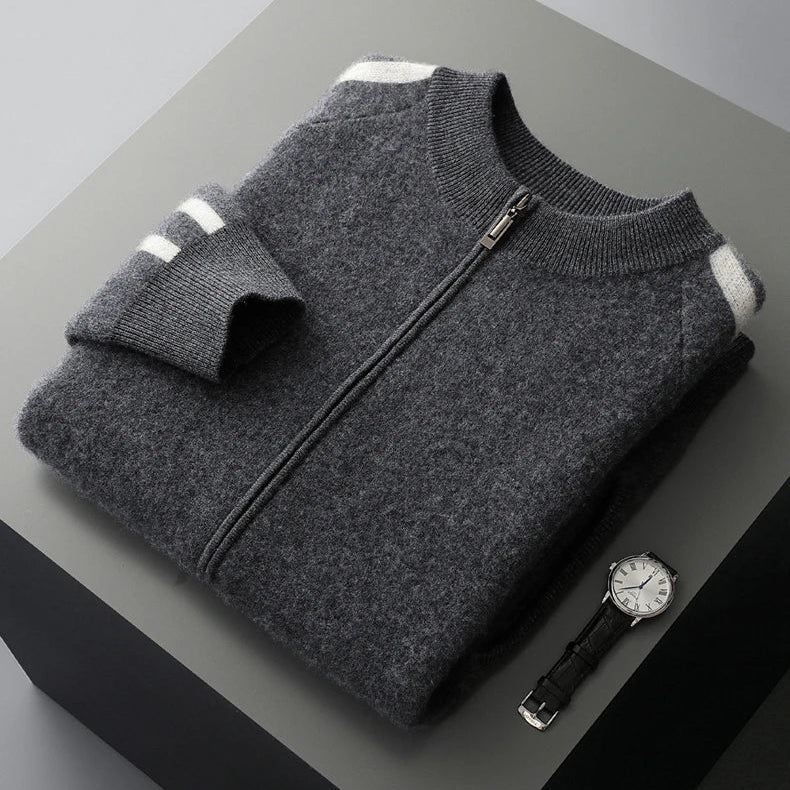 Kellan Men's Merino Wool Zip Cardigan