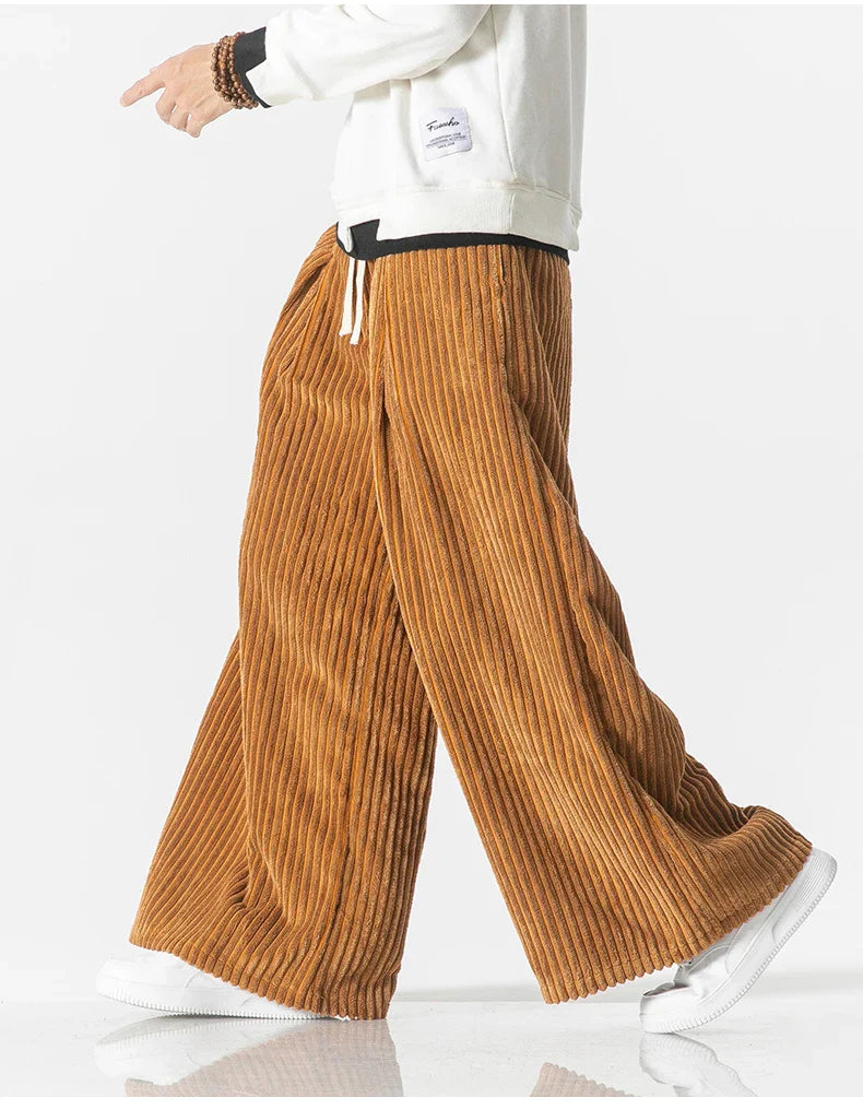 Quinn Wide-Leg Corduroy Sweatpants