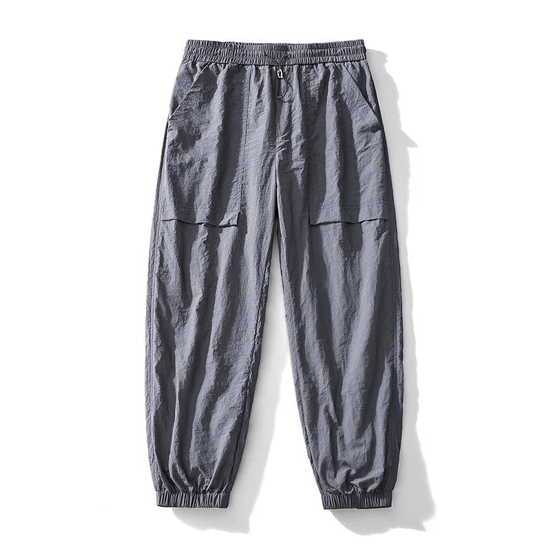 Everett Nylon Joggers with Elastic Waistband