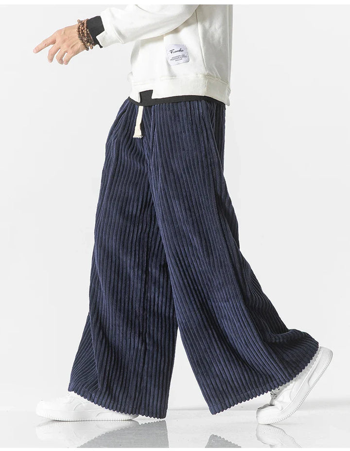 Quinn Wide-Leg Corduroy Sweatpants